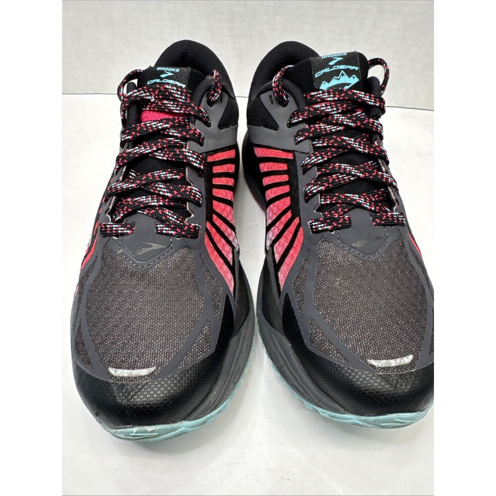 Brooks Caldera Women’s 7.5 Trail Running Shoes Black Pink Aqua 1202321B065 - Picture 3 of 10